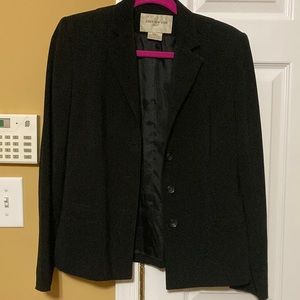 Jones New York Suit - black jacket & skirt - size 4
